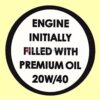 Engine Oil label - Jaguar