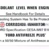 Check Coolant label (GESA-M97 B18-C)