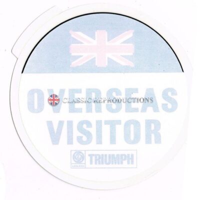 Triumph Overseas Visitor sticker