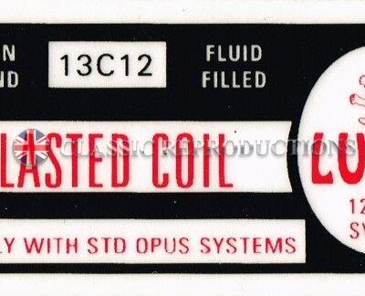 Lucas Ballast Coil label