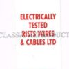Rists Wiring Loom label - red text