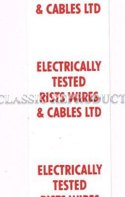 Rists Wiring Loom label - red text