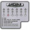 Fuse Box label - Jaguar XK150
