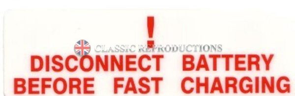 Science Rover Warning Label Battery Warning label - Rover SD1 | Classic Reproductions
