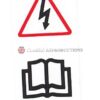 Check Handbook label (white) - Ford 1975-89