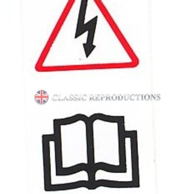 Check Handbook label (white) - Ford 1975-89