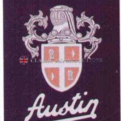 Austin A30 front grill badge insert (Silver)