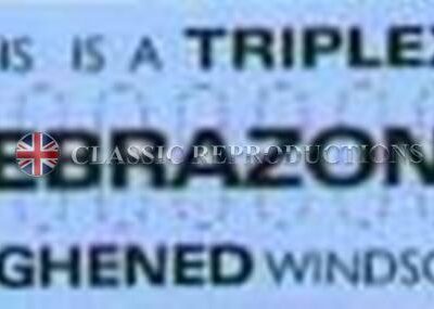 Triplex ZEBRAZONE toughened glass (blue)