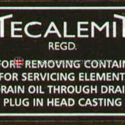 Tecalemit Oil Filter label - Jaguar XK150