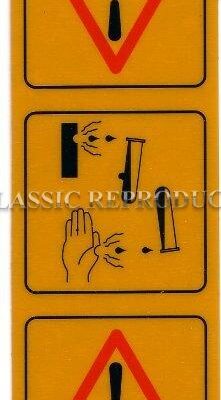 Battery label - Ford Escort Mk 4