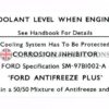 Check Coolant label (SM-97B1002-A) - Ford