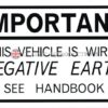 Negative Earth label (Bold print)