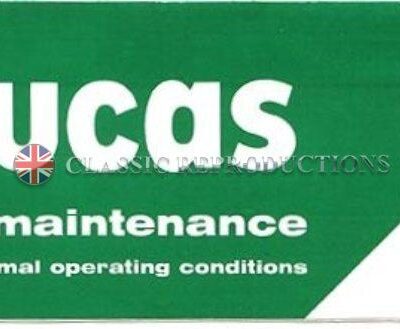 Lucas Low Maintenance Battery sticker