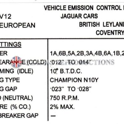 Emission Control label - Daimler