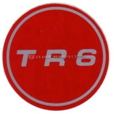 Wheel centre badge - Triumph TR6 Red