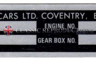 Chassis plate - Jaguar E-Type, Series 3, 1970-74, XJ Series 1