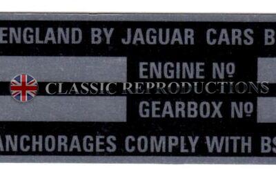 Chassis plate - Jaguar XJ Series 2, 1973-79