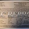 Emission Control label - Triumph TR6 1974 - Silver