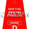 "Save Fuel Prolong Life" label - Rover P6 (PN 370232) front